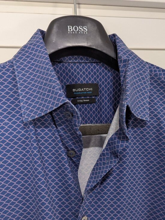 Bugatchi Other - Men’s Bugatchi OoohCotton Button Down Stretch Performance Shirt Sz L
